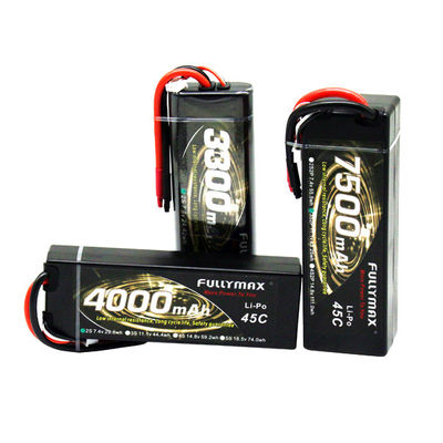 paquete de batería de coche 7.4V 2S Rc Lipo 3300Mah 7500Mah