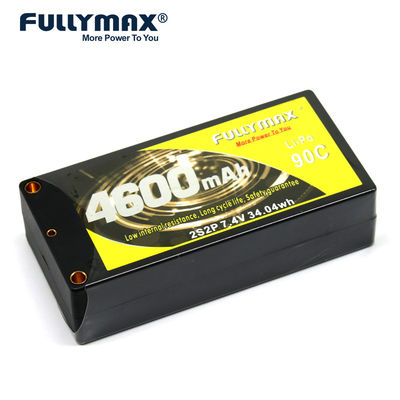 Célula de batería 90C 4600mAh de Lipo de 2s 7.4v de Fullymax con un solo zócalo de plátano de 5 mm Lipo Fullymax