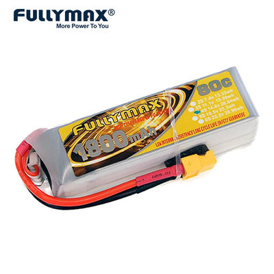 baterías de 14.8v 4s 1800mah Lipo para el enchufe ligero de los aeroplanos 80c Xt60 de Rc