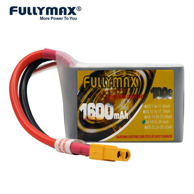 batería Fpv Rc de 1600mah 18.5v 5s 100c Lipo que compite con la batería Lipo Fullymax