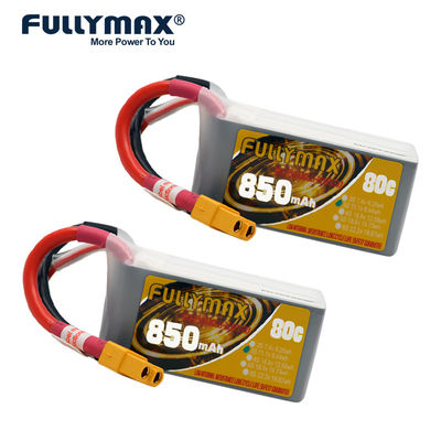 helicóptero de Battery Packs Fpv del modelo de la batería 11.1V 80C Rc de 3s 850mah Lipo