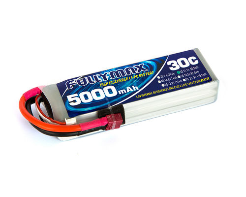 Batería 30C 5000mAh 3S 11.1V de FULLYMAX LiPo con el conector de los decanos para los coches de RC, aviones de RC, helicópteros de RC