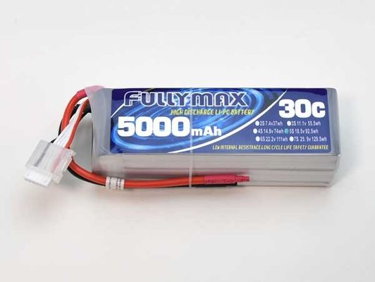 Batería 30C 5000mAh 5S 18.5V de FULLYMAX LiPo para RC Heli, avión del Arreglo-ala, aeroplanos de RC, F3A aeroacrobacia