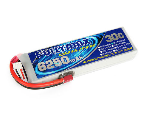 Batería 30C 6250mAh 3S 11.1V de FULLYMAX RC Lipo con el conector de los decanos para el aeroplano del helicóptero del camión del barco del coche de RC