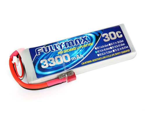 Batería 30C 3300mAh 4S 14.8V de FULLYMAX LiPo con el enchufe de T para los aviones RC Heli de los coches RC de RC