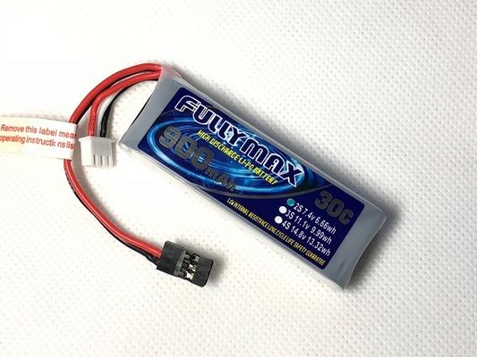 batería de 7.4V 900mAh 30C LiPO con el JR enchufe para la batería universal del receptor